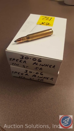 Sprg 110 grain Speer Plinker 30.06 ammo (20 rounds) (SOLD 2x THE MONEY)