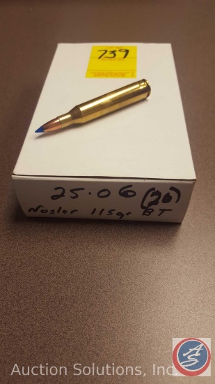 Nosler 115 grain BT 25.06 ammo (20 rounds)