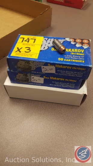 Silver Bear 94 grain Zinc Plated HP BT 9mm Makarov ammo (50 ct.) (SOLD 3x THE MONEY)