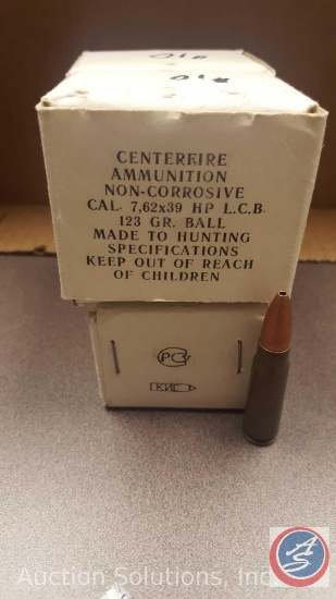 123 grain ball Non-Corrosive Centerfire 7.62x39 HP L.C.B.(20 pieces) (SOLD 3XS THE MONEY)