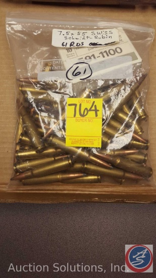 Swiss Schmidt-Rubin 7.5x55 ammo(61 rounds)