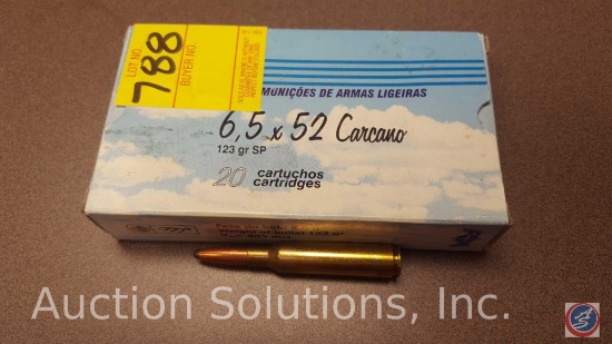 123 grain SP 6.5x52 Carcano cartridges(14 ct.)