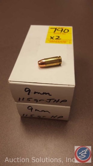 115 grain JHP 9mm ammo(50 rounds)(SOLD 2XS THE MONEY)