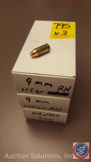 115 grain RN 9mm ammo(50 rounds)(SOLD 3XS THE MONEY)
