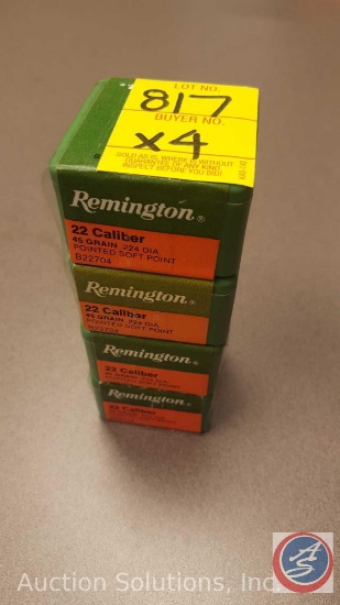 45 grain Remington 224 DIA. Pointed Soft Point .22 Caliber ammo(100 rounds)(SOLD 4XS THE MONEY)