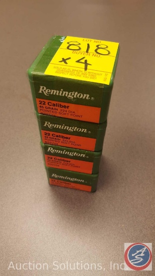 45 grain Remington 224 DIA. Pointed Soft Point .22 Caliber ammo(100 rounds)(SOLD 4XS THE MONEY)