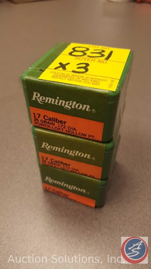 Remington 25 grain .172 DIA. Power-Lokt Hollow Point 17 caliber ammo(100 rounds)(SOLD 3XS THE MONEY)