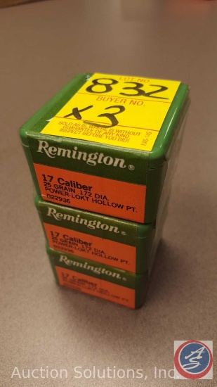 Remington 25 grain .172 DIA. Power-Lokt Hollow Point 17 caliber ammo(100 rounds)(SOLD 3XS THE MONEY)
