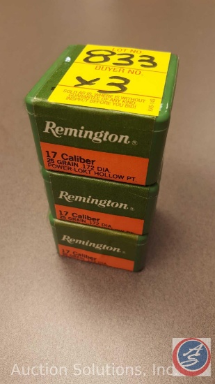 Remington 25 grain .172 DIA. Power-Lokt Hollow Point 17 caliber ammo(100 rounds)(SOLD 3XS THE MONEY)