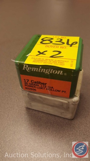 Speer 52 grain .22 caliber ammo(50 rounds) and Remington 25 grain .172 DIA. Power-Lokt Hollow Point