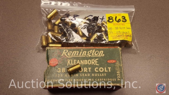 38 Colt empty brass(48 ct) and 38 Short Colt empty brass(54 ct)