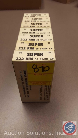 50 grain Super .222 RIM empty brass(140 ct)