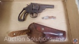Vintage Revolver Incomplete in Brown Leather Holster