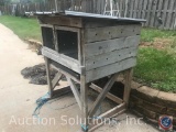 Custom Built Bunny Hutch. This hutch has spring loaded door latches, a steel roof, removable clean