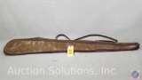 Straight Shooter 880-45 Brown Leather Rifle Case, Vintage Brown Leather Soft Rifle Case with