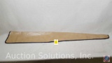 Brown and Black Leather Rifle Sleeve and Padded Cloth Rifle Sleeve