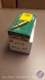 Remington 52 grain HP 222 ammo (20 rounds) and Winchester 52 grain HP 222 ammo (50 rounds)