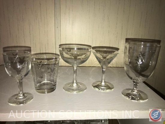 flats of glassware