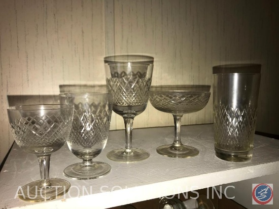 flats of glassware