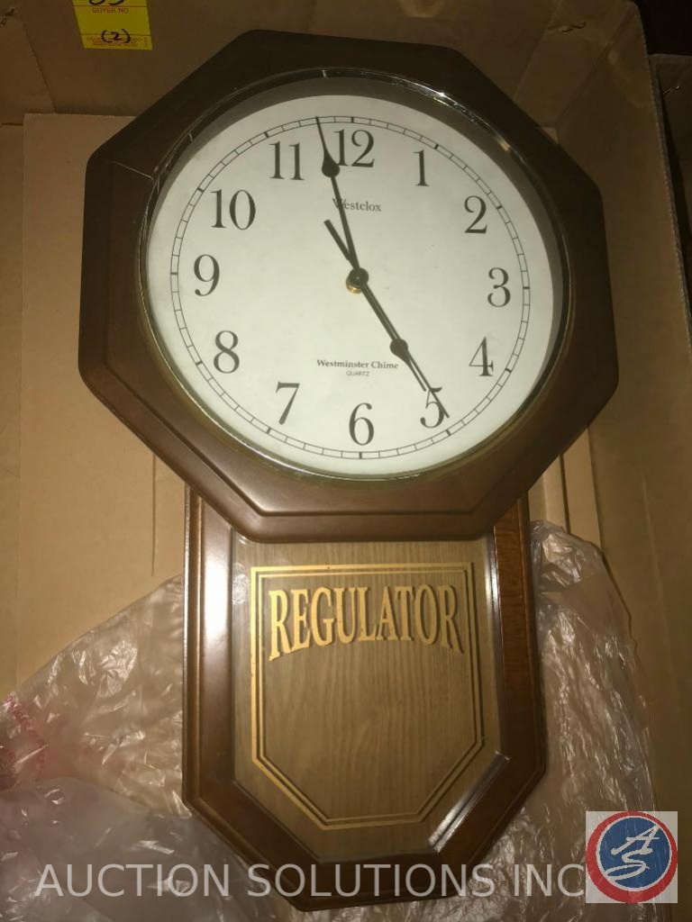 Westclox Regulator Wall Clock and Seiko Westminster-Whittington Wall Clock  | Estate & Personal Property Personal Property | Online Auctions | Proxibid