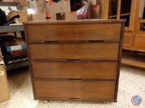 Solid Wood Dove Tail 4-Drawer Dresser On Wheels