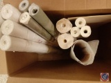 (10) rolls of white wall paper, (3) rolls of green wall paper