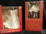 Collectible Santa Tree Topper and an Angel