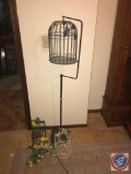 Collection of Faux Bird Cages with Faux Birds