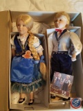 Hansel and Gretal Porcelainn Dolls from the Danbury Mint