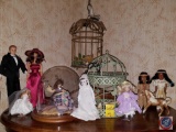 Contents of Curio ((DOES NOT INCLUDE CABINET)) Native American Vintage Dolls--{{DOLLS ARE DAMAGED
