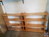 (2) 2 wooden shelves, 36 x 9 x 36 each