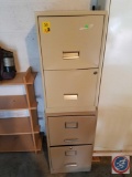 (2) 2 drawer metal filing cabinets