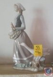 Lladro porcelain figurine- girl with goose- original box included