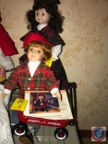 (2) Dolls (one with Radio Flyer wagon)