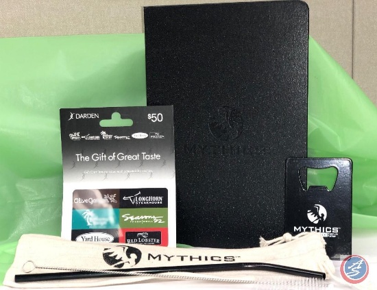 Restaurant Gift Card - $50, Journal, Bottle Opener, Aluminum Straw, Straw Cleaner w/ Bag