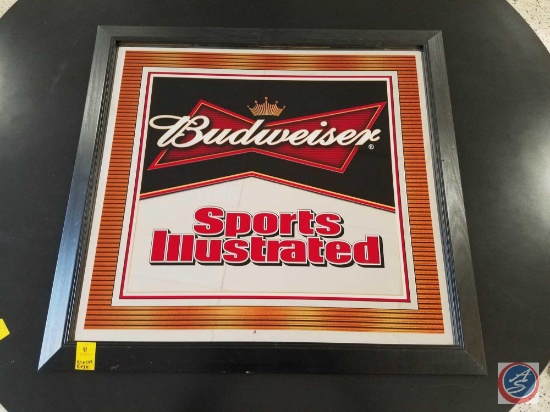 Budweiser-Sports Illustrated Mirror Framed Wall Hanging 32" x 34"