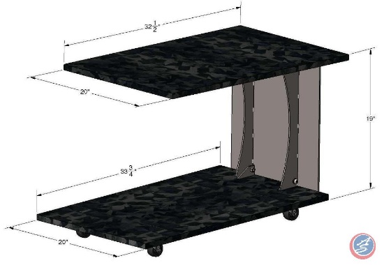 Part Number R11327KD-2-B-KIT Description C Table - Shards Black Finish Black Carton QTY 1 Extended