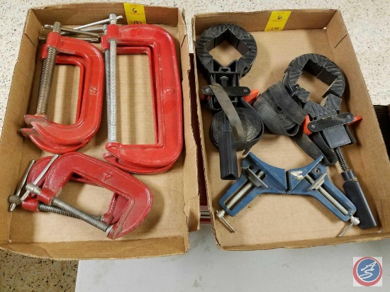 (2) Strap Wrenches, (2) 4'' Clamps, (2) 5" Clamps, (2) 8" Clamps