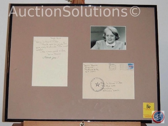 Letter&Envelope W/ "Jean Harris" Signature With Photograph