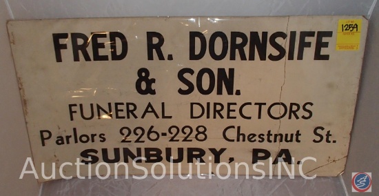 "FRED R. DORNSIFE & SON." Vintage Funeral Director Sign