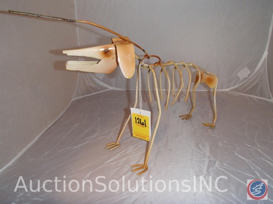 Dog Skeleton made of metal & wire