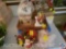 Snoopy and Woodstock Winter Figurine, Musical Santa Snow Globe, Homco Santa Cookie Jar, Santa