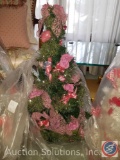 3 ft. Pink Decorated Tree and 3 ft. Peach and Gold Decorated Tree