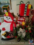 Wooden Snowman, Kleenex Box Holder, Santa Lantern Candle Holder