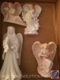 3 Small Seraphim Angels, Ceramic Angel