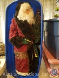 Large Santa in Wine Colored Coat