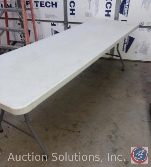 30" x 8' long Heavy-Duty Plastic Folding Table