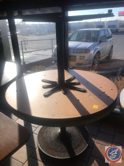 2 Round Pedestal Tables Measuring 48 X 30