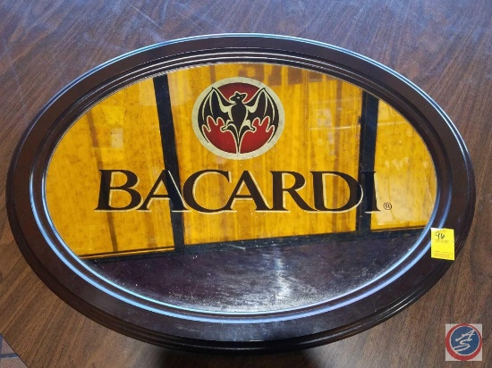 Oval Bacardi Mirror Signage