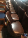 Brown Armless Rolling Chairs